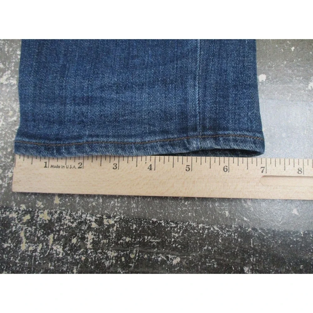 G-Star RAW 3301 Slim Jeans Mens 36x34 Blue Denim Button Fly Straight Fit Pants